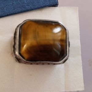 TIGERS EYE 20.00 CTW RING NWT